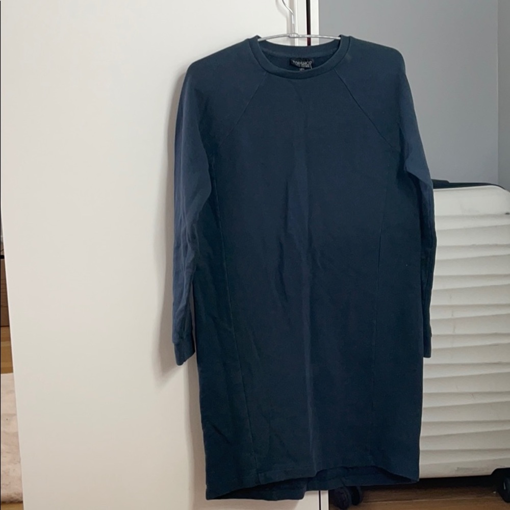 Top shop long sleeve shirt dress